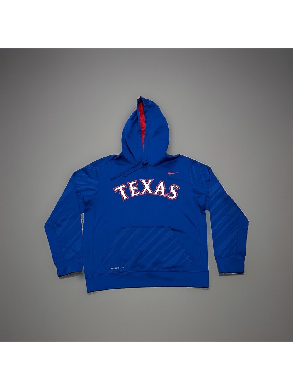 Nike Therma-FIT Texas Rangers MLB Hoodie Men's Size M Blue Baseball Pullover